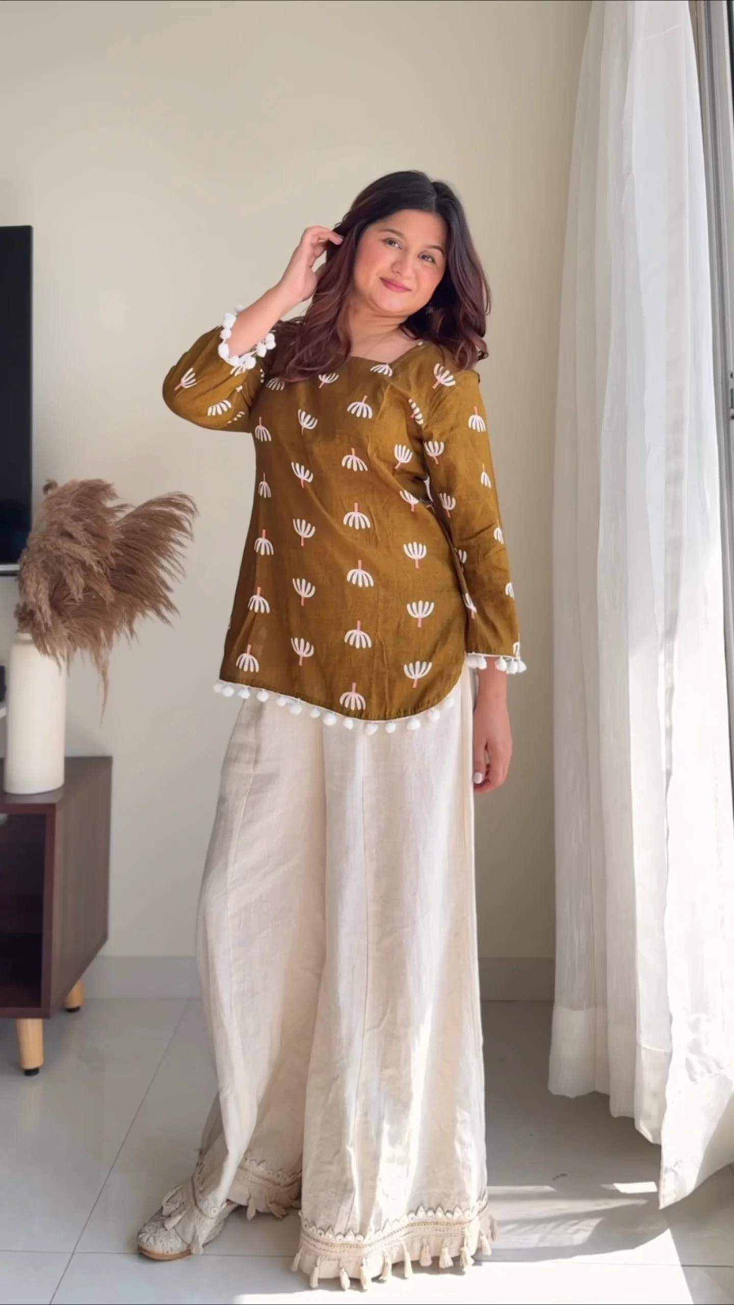 ✨ Zariya Grace Printed Kurta Palazzo Set – Timeless Elegance for Every Occasion