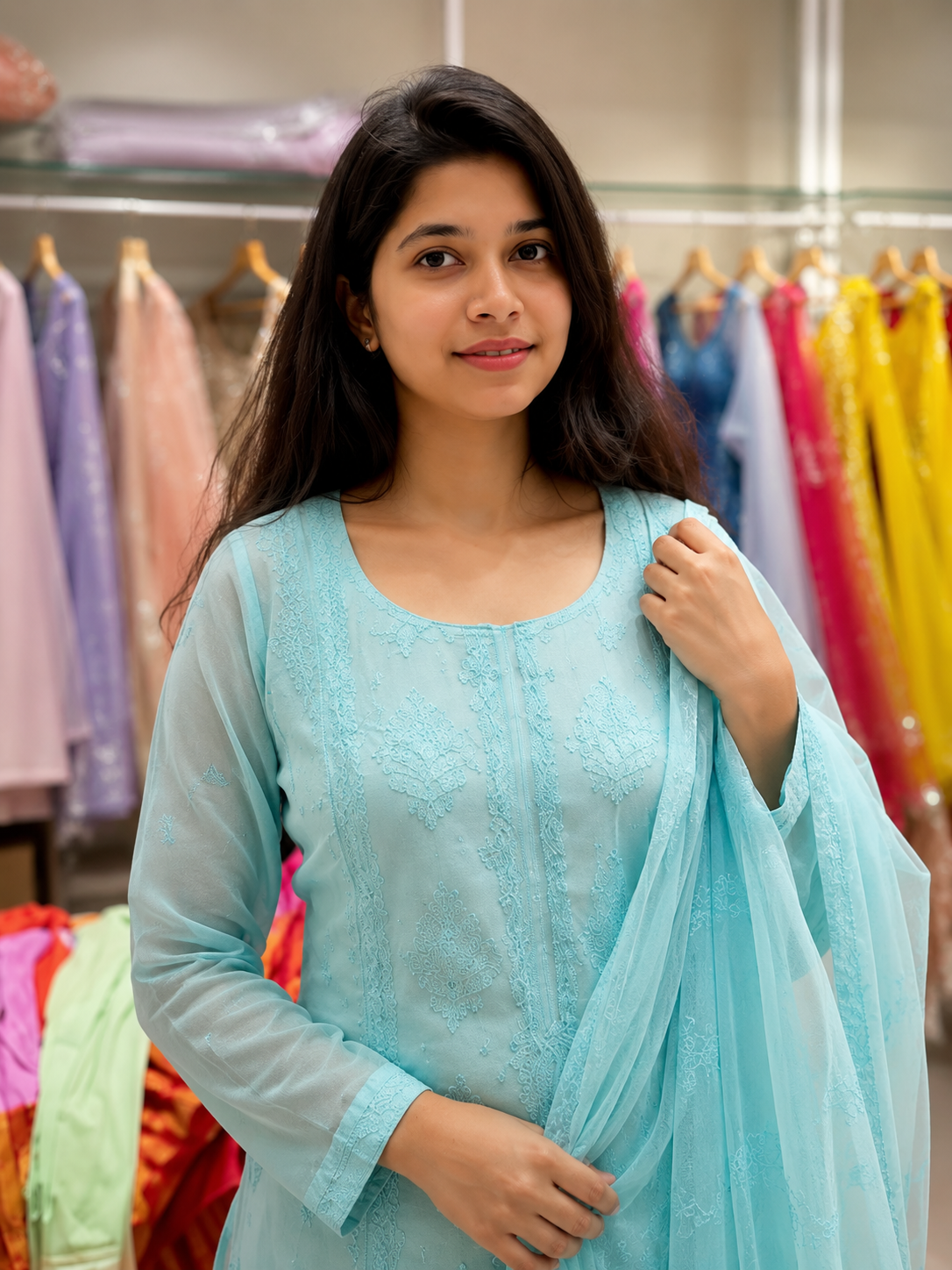 ✨ Mint Breeze Embroidered Suit Set – Soft Elegance Redefined 💚🌿